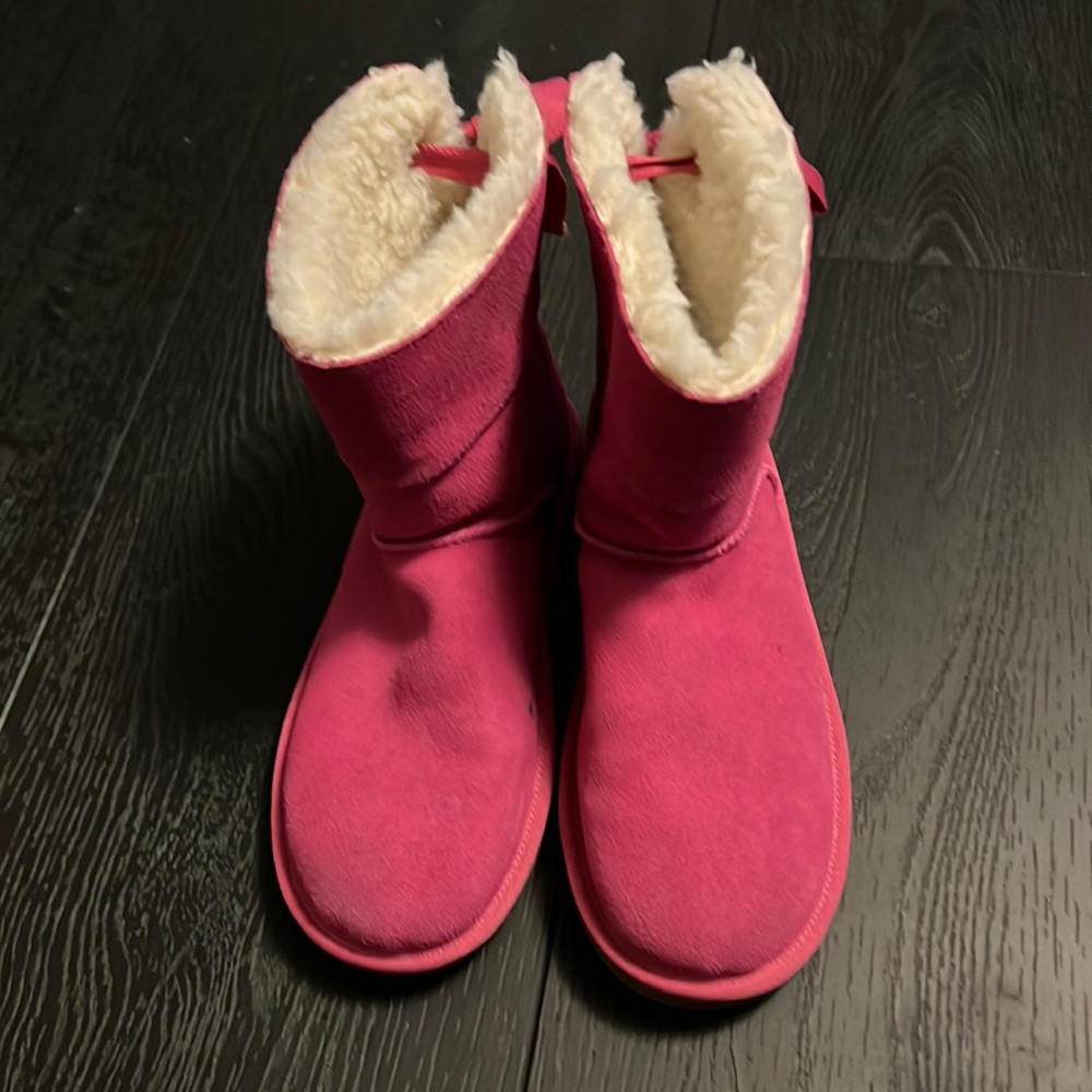 Pink UGG kookaburra boots